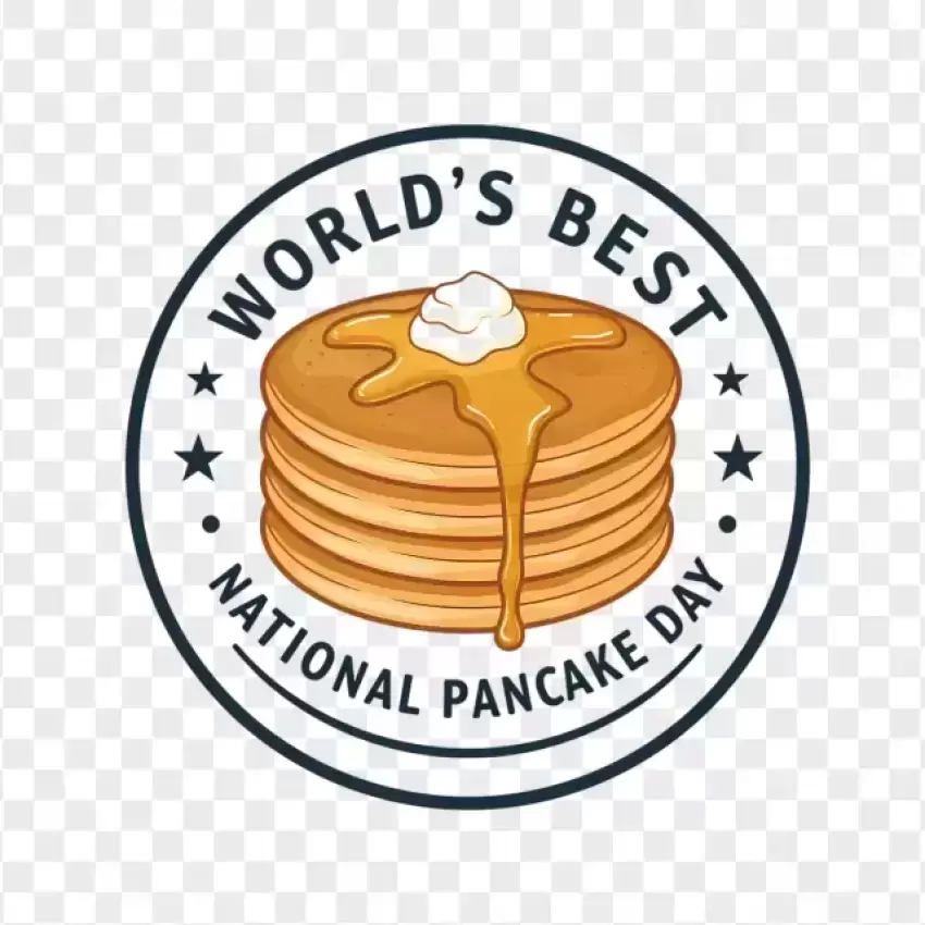 World's Best National Pancake Stamp PNG