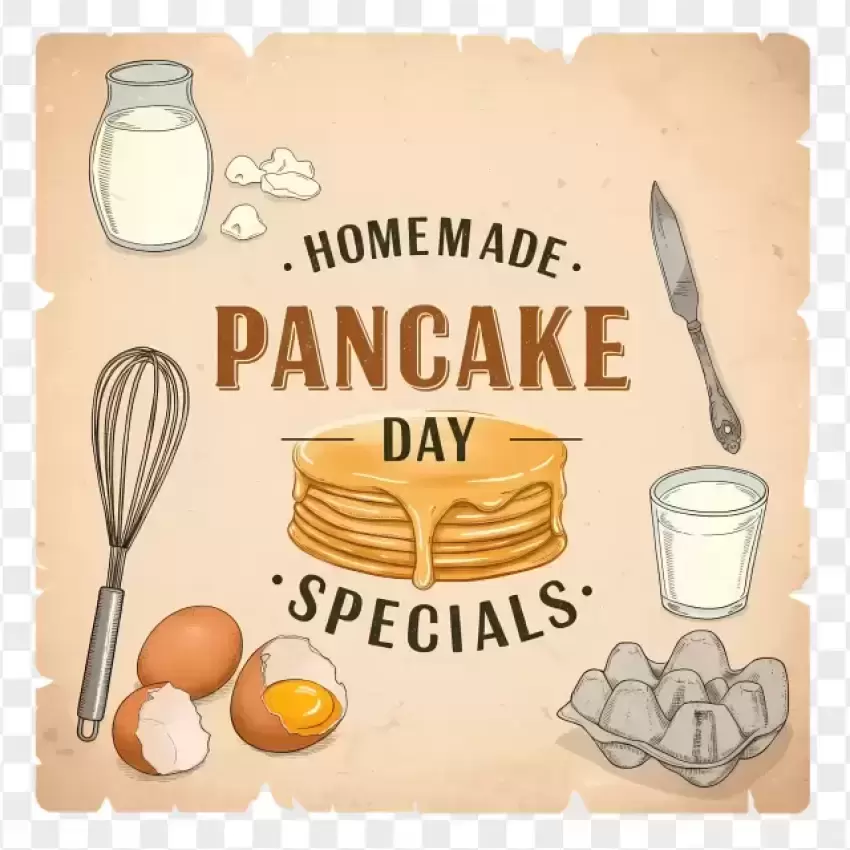 Homemade Pancake Day Celebration PNG