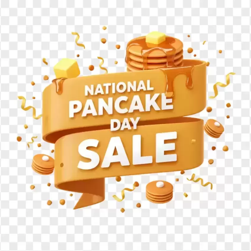 National Pancake Day Sale Sticker PNG