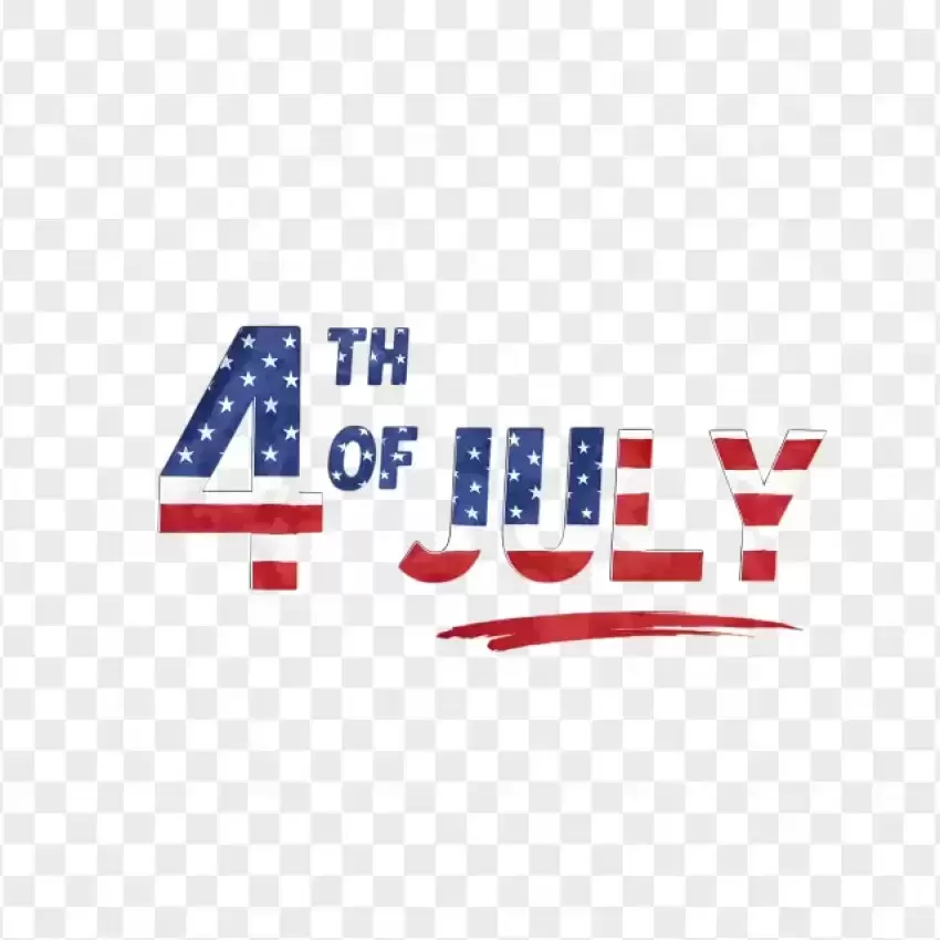 4th of July Bold Typography PNG