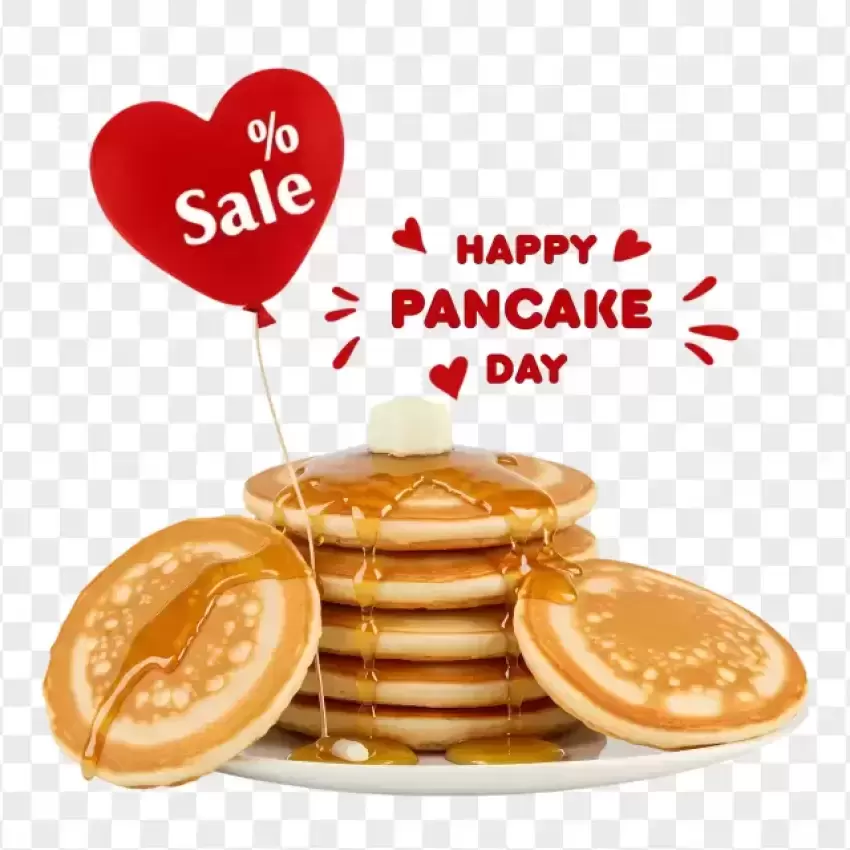 Sweet Pancake Deals Banner with Berries PNG