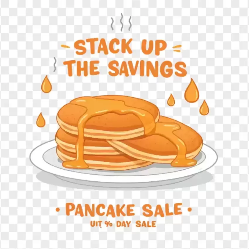 Stack Up the Savings Pancake Promo PNG