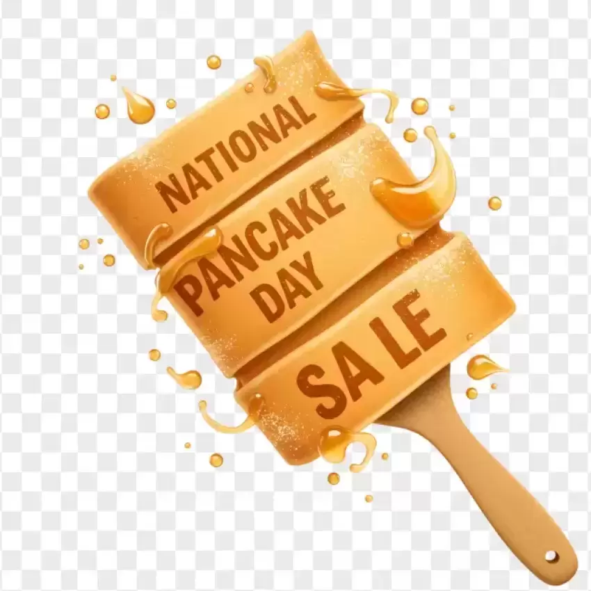 National Pancake Sale Wooden Sign PNG