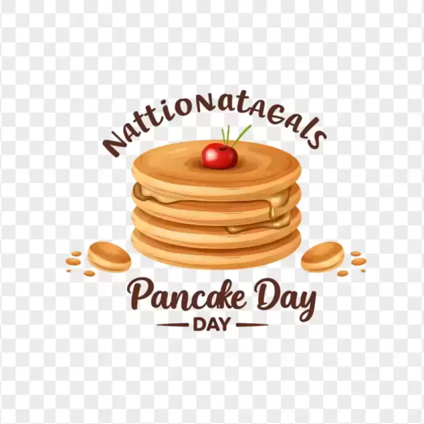 Classic Pancake Day Badge with Ingredients PNG