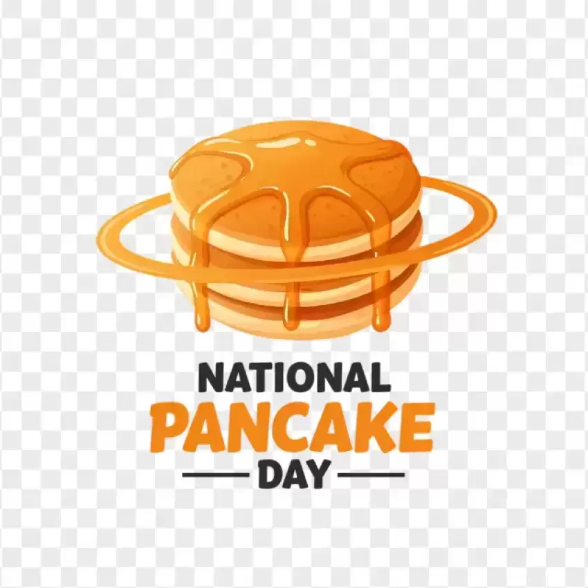 Pancake Day Typography with Syrup PNG