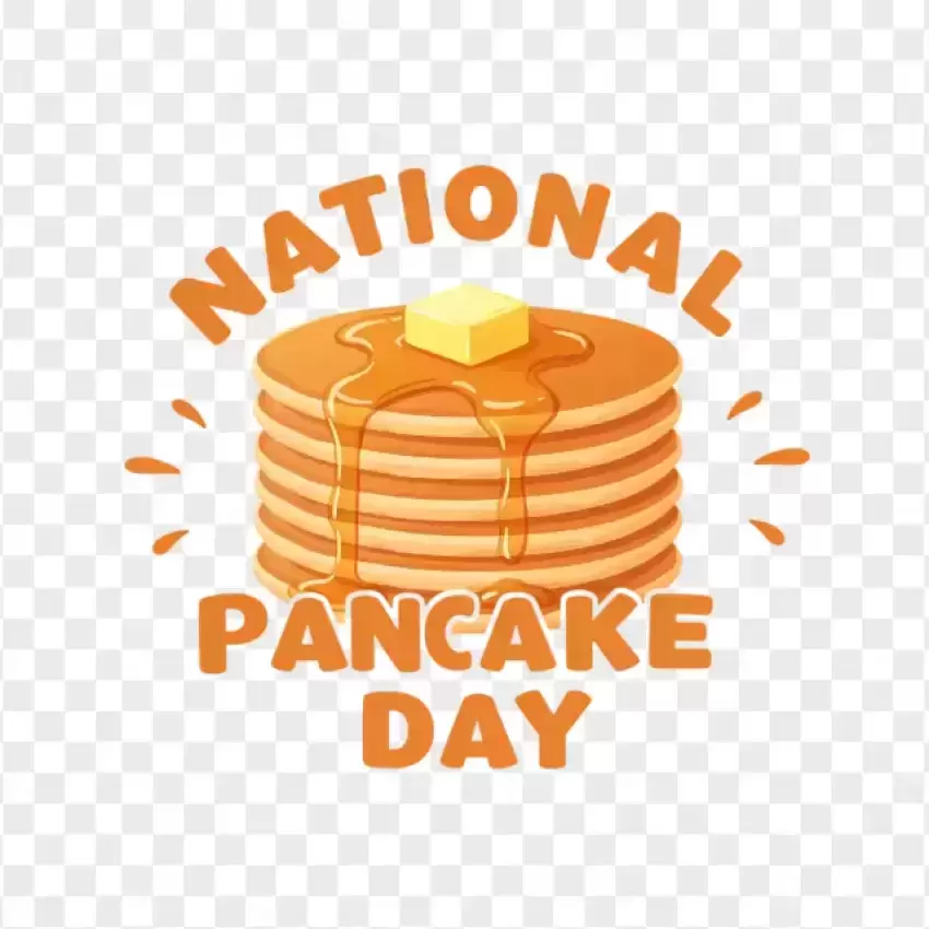 National Pancake Day Celebration Logo PNG