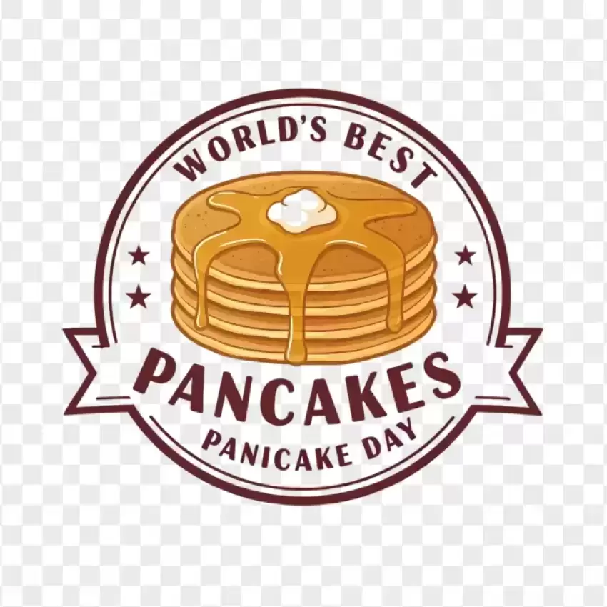 Vintage Pancake Badge for Pancake Day PNG