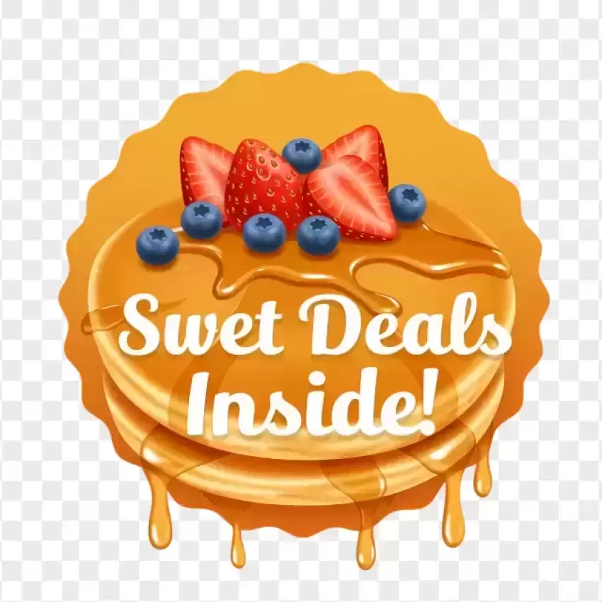 Sweet Deals Inside Pancake Promotion PNG