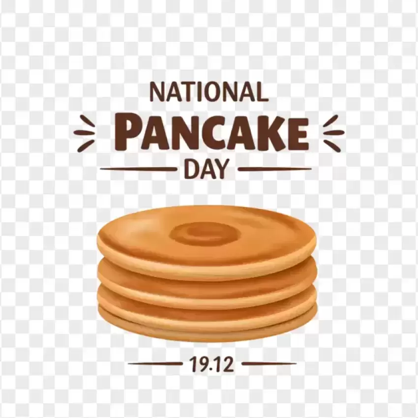 National Pancake Day Stack Illustration PNG