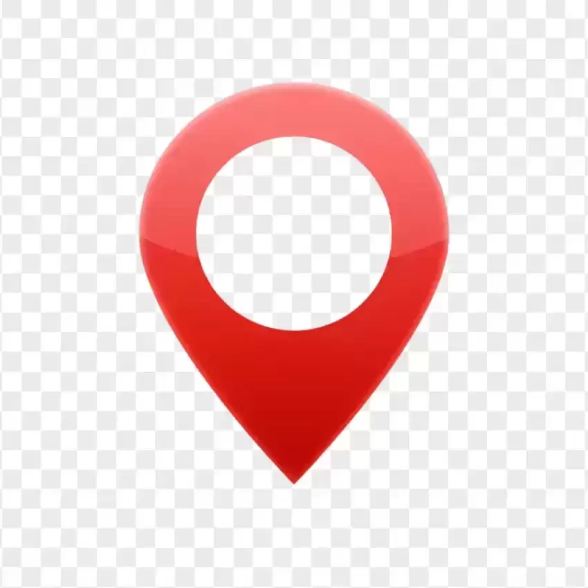 flat red GPS location pin icon