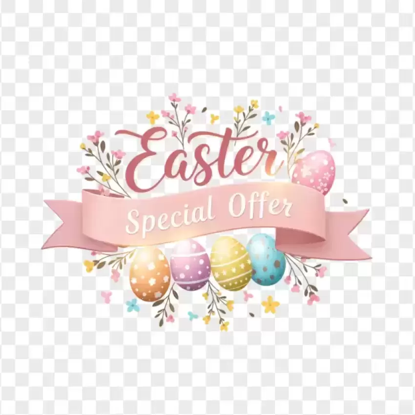 Handwritten Easter Special offer Banner