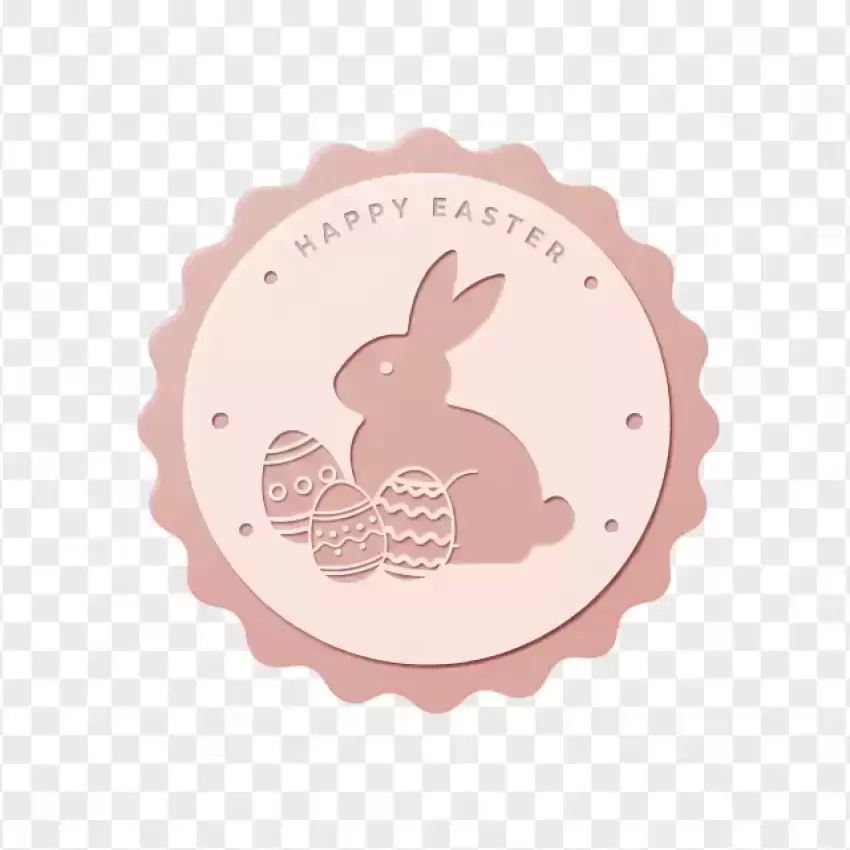 Happy Easter Sale Stamp Design Png