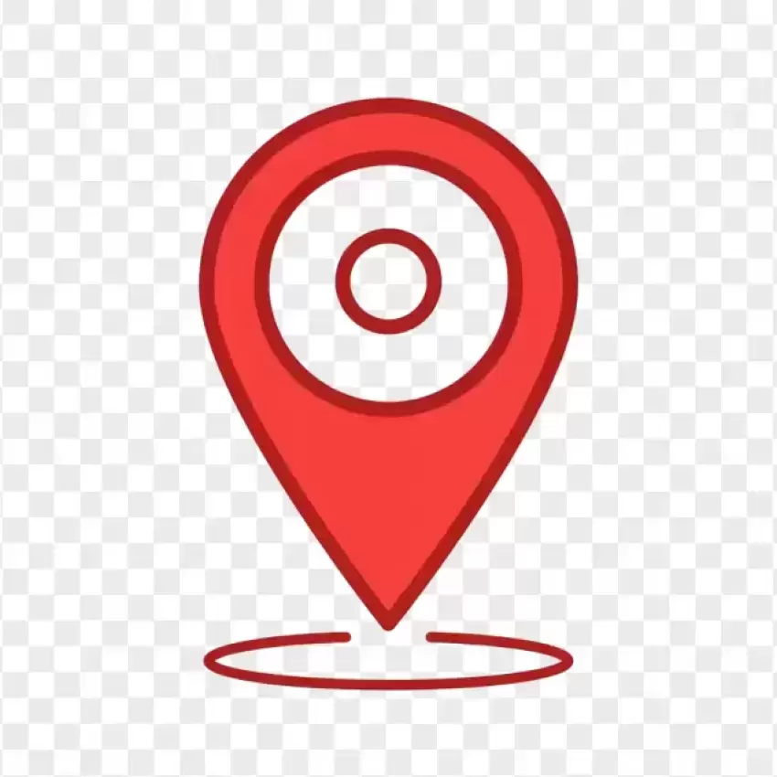 Minimalist Red GPS Pin Icon