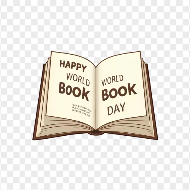 Happy World Book Day Open Pages Concept