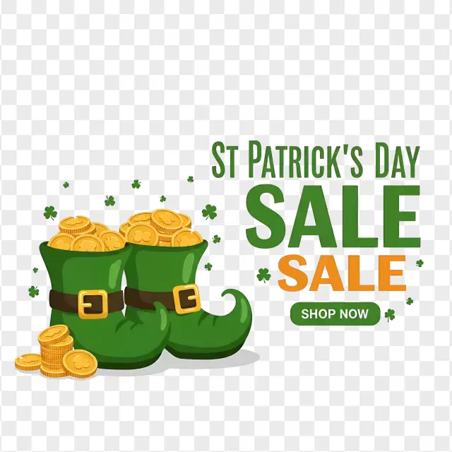 Pot of Gold St. Patrick's Day Sale PNG